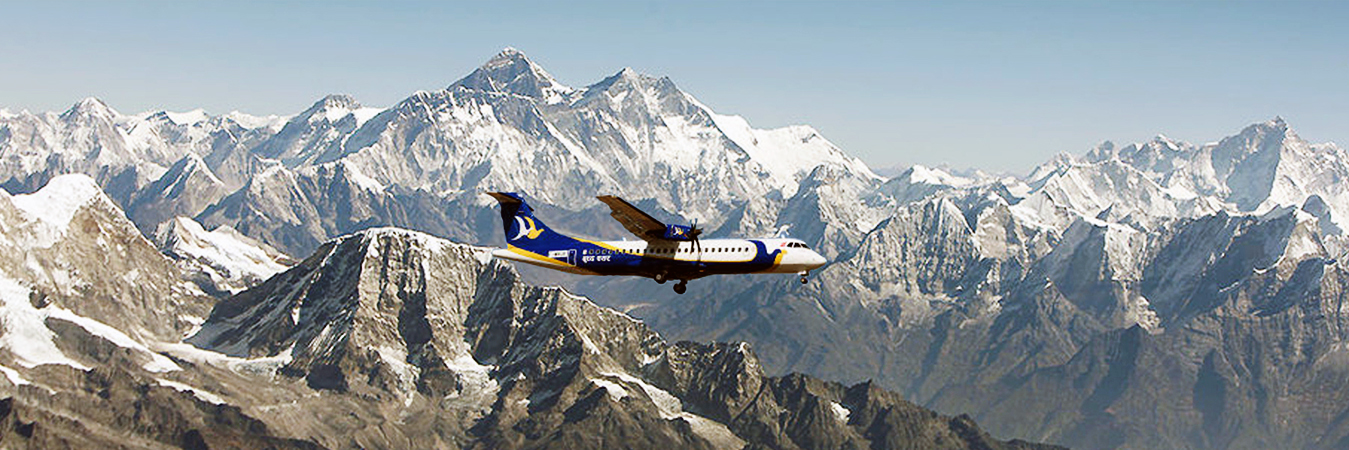 mountain flight tour in nepal